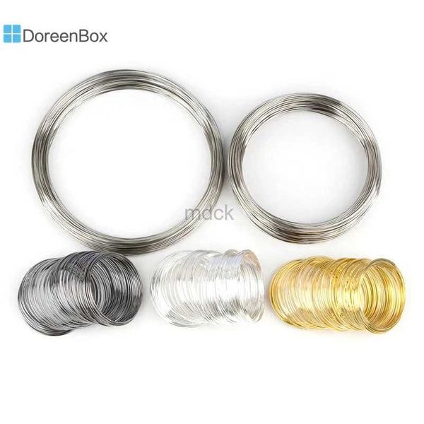 Anhänger Halsketten 100 Loops Doreen Box Speicher Perlen Perlen Stahldraht Goldfarbe für DIY -Halskette Armband Schmuck 140 mm - 50 mm Durchmesser.240419