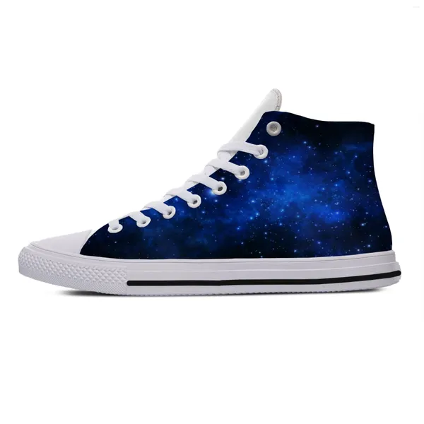 Casual Shoes Galaxy Neueste Space Plimsolls Hip Hop Man Frau Leicht atmungsaktiv bequemes Leinwand High Top Board