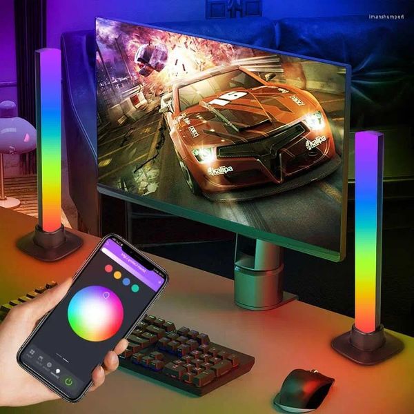 Настольные лампы светодиодные rgb красочные стержни мобильные приложения Tuya Control Light Music Desktop Desktop Lamp