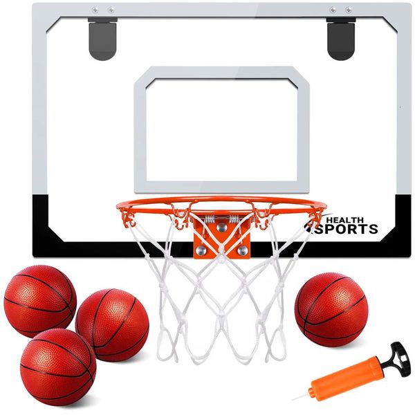Aro de basquete interno para crianças com bando de basquete eletrônico para o basquete para a parede de parede de parede brinquedos para crianças 240418