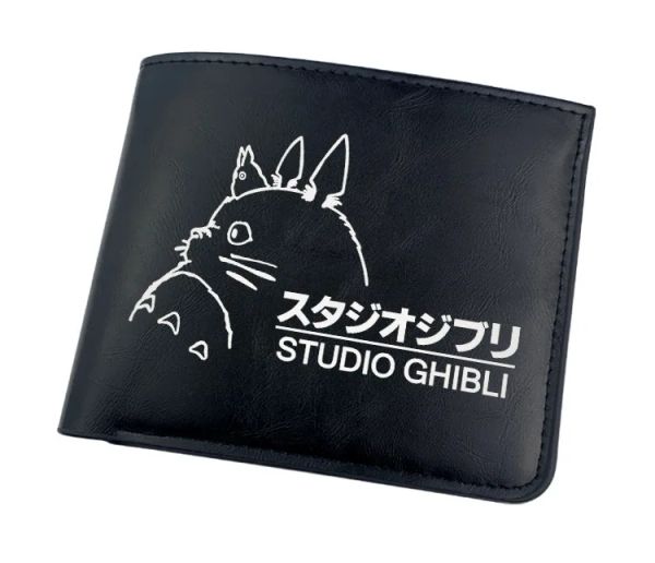 Brieftaschen Anime Tonari Nein Totoro Black Short Wallet Mein Nachbar Totoro Pocket Coin Handting Geschenk