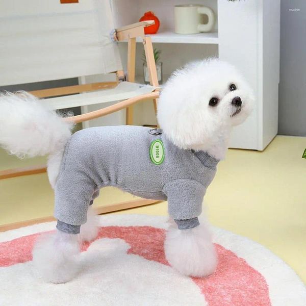 Dog Apparel de quatro pernas macacão elegante Pet Winter moda para cães gatos com anel de tração confortável