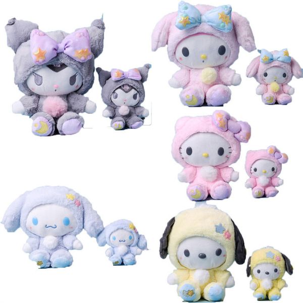 BONITO PLUSH ENCHAMENTO DE TRAY PRINCIMENTO CINNAMON ROLL ROLO LONGO MELODY travesseiro Cat Bag de anime travesseiro de pelúcia para crianças