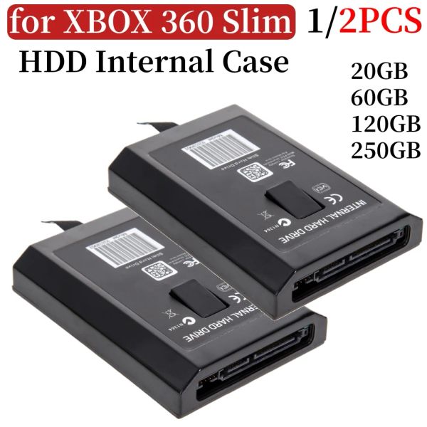 Gehäuse 1/2PCS HDD Interne Hülle für Xbox 360 Slim 20 GB 60 GB 120 GB 250 GB Ersatzspiel -Zubehör Hartplatten -Laufwerk Caddy HD Box