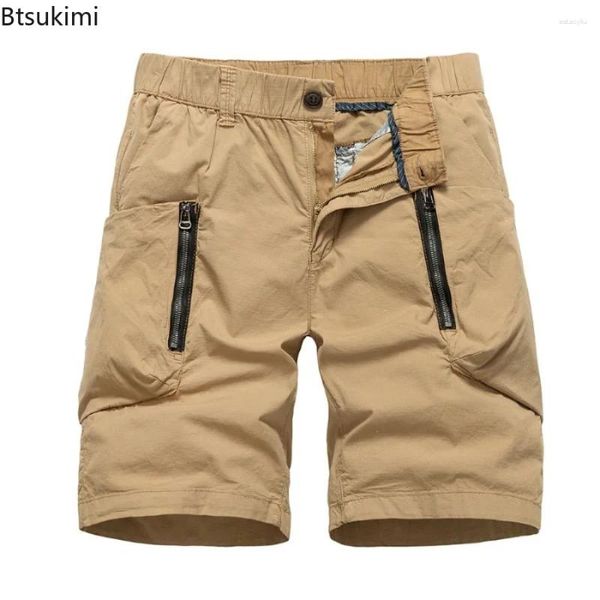 Shorts masculinos Casual Carga militar Carga curta Algodão solta Sweatpante Men modela Multi-Pockets Tactical