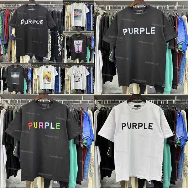 maglietta di marca camicia viola camicia da uomo maglietta magliette da donna maglietta grafica per abbigliamento sportivo abiti da sport abbigliamento magliette in cotone hip hop