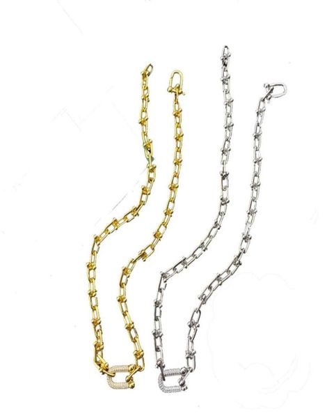 Collana diamanta da uomo gioielli da uomo collane a catena da donna donna oro in oro platino rose dipendente da 45 cm Dichiarazione locket dono argento a ferro di cavallo opzione9043138