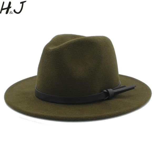 Женщины мужчин шерстяной винтажной гангстер Трилби почувствовал шляпу с федорой с широким джентльменом элегантной леди зимней осенней джазовые шапки T2001183525357