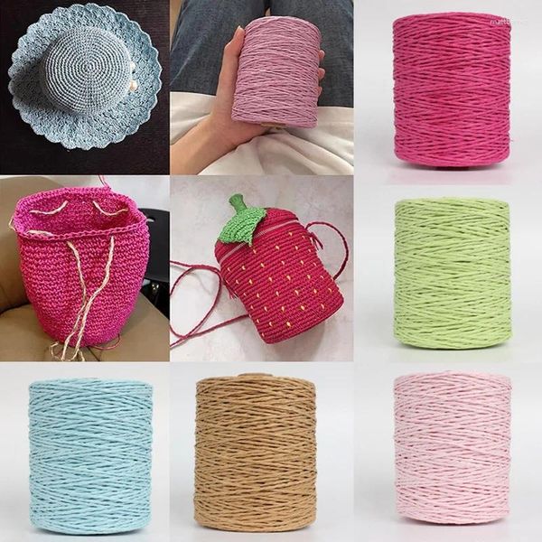 Bolsas de joias 280-300m/roll raffia twitting yarn yarn Diy Tabela de palha de palha Frea