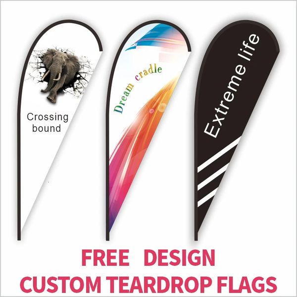 Custom Printed Teardrop Flag Grafik Eröffnung Feier Beach Banner Sport Promotion Outdoor -Werbedekoration 240417