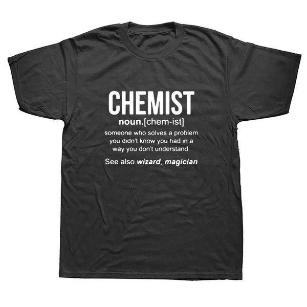 T-shirts masculina Química Piada de piada de camisetas Roupas de rua de rua Chemical Science Science Cientista Harajuku T-shirt Mens Wear J240419