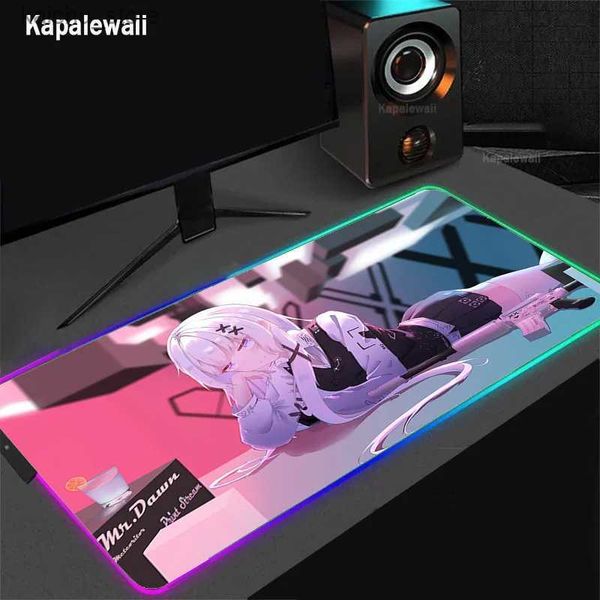 Cuscinetti per mouse polso riposa grande tappetino rgb mouse cs go gamer mousepads 40x90 da gioco a led mousepad grande tappetino da scrivania luminosa tappetini da scrivania retroilluminata retroilluminata y240419