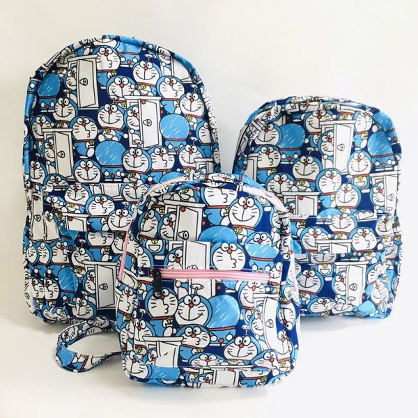 Borse doraemon cartunato tela scolastica cargo anime nuove donne zaino femminile di grande capacità di grande capacità per bambini zaino da viaggio per bambini