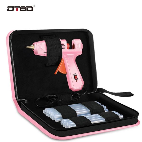 Bolsas DTBD 150W Professional Ajusta temperatura ajustável Hot Melt Mini Glue Gun Set com palitos de pistola de cola quente e bolsa para ferramentas de reparo DIY