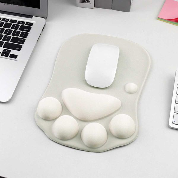 На запястье мыши на запястье Rests 3D Cat Paw Pad Pad Cite Wrist Rest Поддержка аниме-мультипликационные силиконовые гелевые мыши Mate Mousepad PC Gaming Computer Mouse Pad Y240419