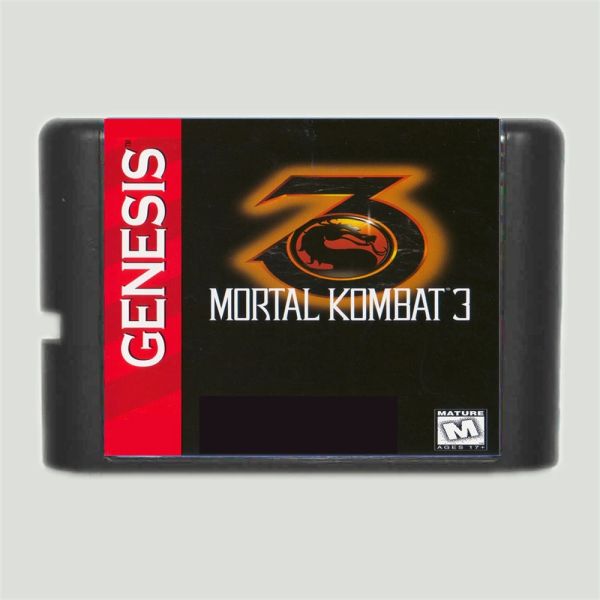 Kartlar Mortal Kombat 3 Bölge Ücretsiz 16bit MD Oyun Kartı Sega Mega Drive Genesis için