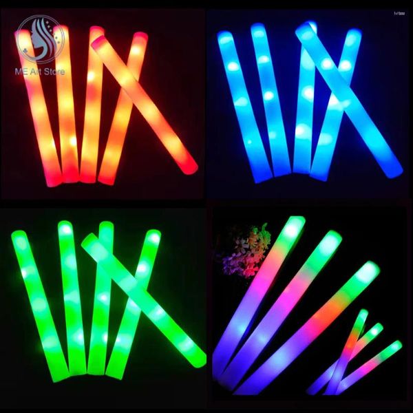 Decorazione per feste 10pcs/lotto bastoncini bagliori in massa a LED colorato a led stick tubo di allegria RGB nella luce scura per Natale