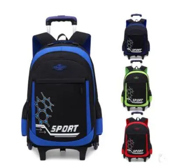 Mochila de bolsas de rodas para sacolas escolares com rodas para meninos Backpack Backpack Back Saco de rodas Escola rolando backpacksba