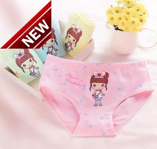 Calcinha 4pcsset boxeador de algodão Briefs meninas roupas íntimas crianças crianças roupas de menina de menina desenho animado calcinha Majtki Bragas5554370