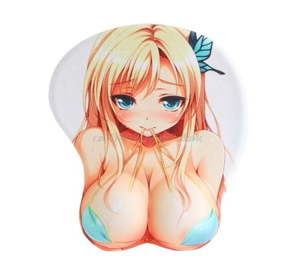 Kreativer Cartoon Anime 3d Brust Silikon Maus -Pad -Handgelenk Stütze Au09 19 Dropship 2106154452699