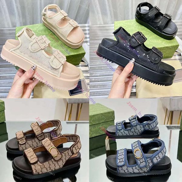 Lüks G Gicci Slaytlar Tasarımcı Sandalet Sandalet Flip Flops Kadın Guuui Sandalet Sandal Mini Terlik Platformu Slaytlar Toka Şeker Terlik Yaz Sandal 516