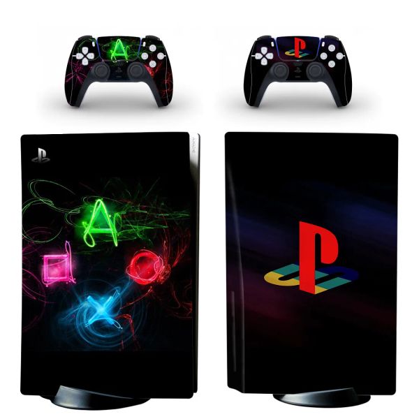 Joysticks Symbol Logo Design PS5 Standard Disc Skin Aufkleber Aufkleber Decal Deckung für Konsole und Controller PS5 Hautaufkleber Vinyl