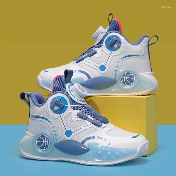 Basketball Shoes Infantil Spring Chegada Esportes Para meninos Mesh Sneakers casuais respiráveis Kids tenis infantil