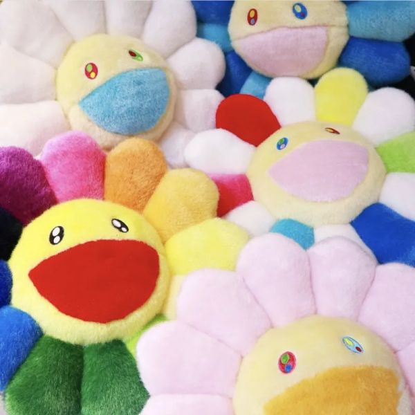Cuscini di girasole colorati Fashion cuscino giocattoli peluche bambolo cuscino cartone animato fiore morbido cuscini di pomponate di sole sottili
