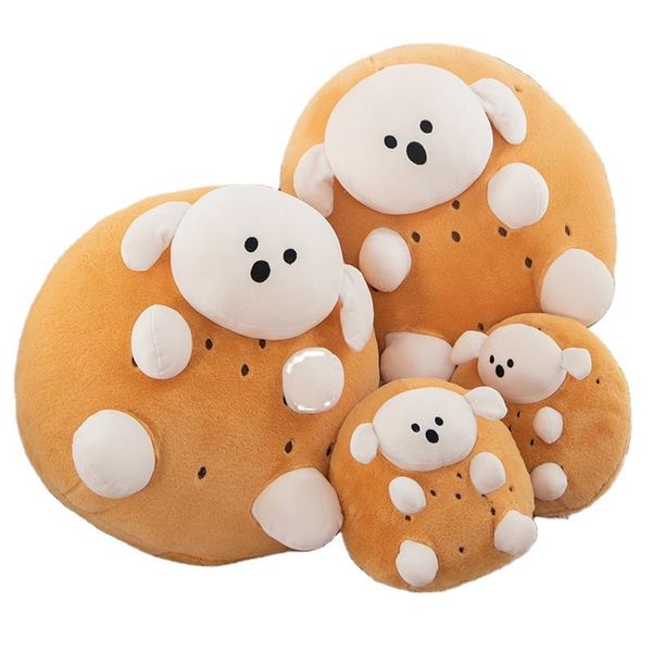 Cartone animato all'ingrosso paffuto cognello cognello giocattoli peluche di peluche di peluche cuscino rotondo a forma rotonda divano di divano cusicpowpillow giocattoli per cani