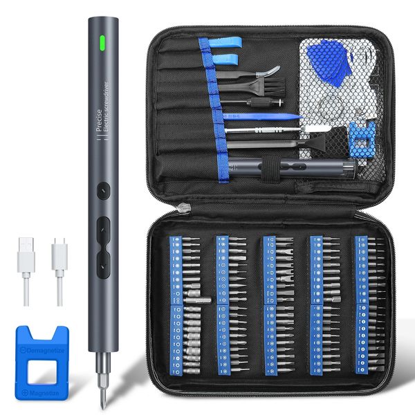 120 em 1 Chave de fenda elétrica de precisão Conjunto de fenda Mini Kit recarregável Bits sem fio sem fio para Xiaomi Telefone celular Laptop móvel PC 240409