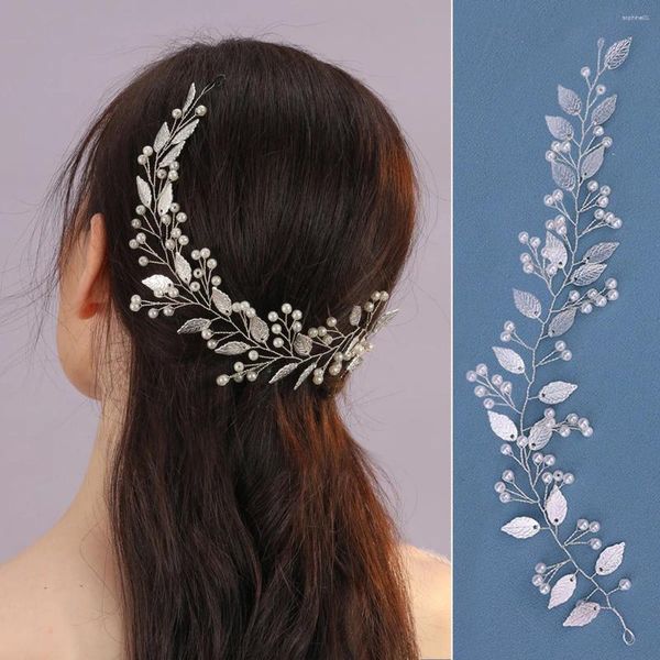 Kopfbedeckungen Mode silbrig Kristall Braut Haar Vine Frauen Haarband Hochzeitszubehör für elegante Damen Braut Stirnbänder