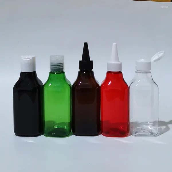 Bottiglie di stoccaggio 200 ml bottiglia cosmetica nera vuota con tappo a vite lozione per la lozione in plastica contenitore di plastica sapone personale cura personale