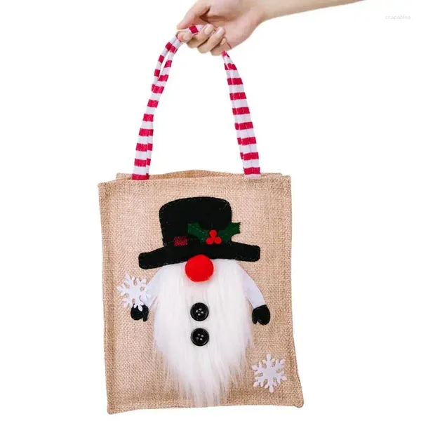 Bolsas de armazenamento Presente de Natal com lidar com ombro feminino Papai Noel