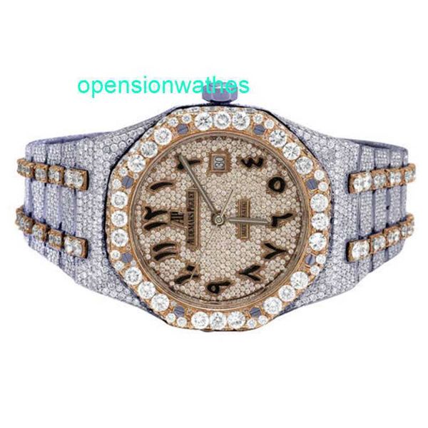 Audemar Pigue Luxury Watches Мужские автоматические часы Mens Mens Audemar Pigue Royal Oak 41 мм 18K Rose Gold/Steel Diamond Watch Fnii