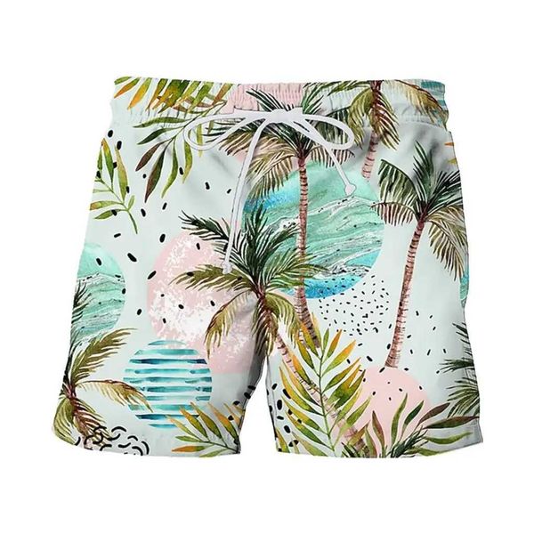 Shorts masculinos Palm Tree Motif 3D shorts impressos Man/ Women Casual Fashion Praia Pontas de praia solteira Longe Pant Summer Summer UnisEx Clothing 240419 240419