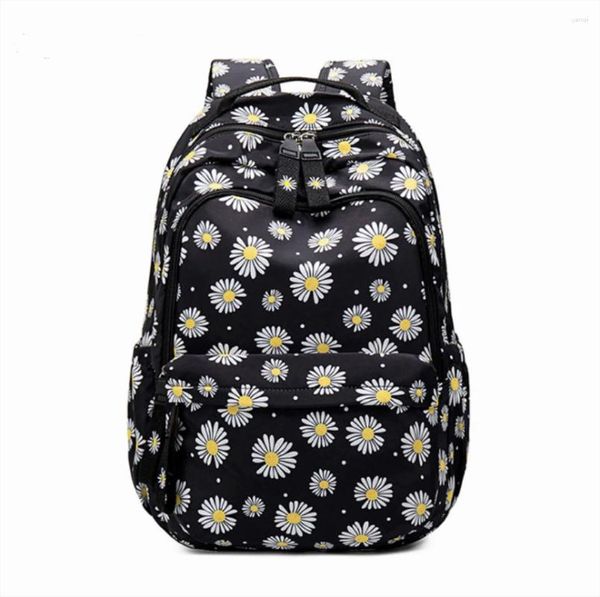 Bolsas escolares aiwithpm grande bolsa escolar Backpack Flower Princied impermeável livro de bagpack para meninas adolescentes