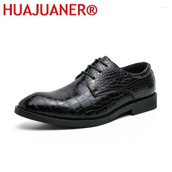 Lässige Schuhe Herren Oxford Fashion Leder Crocodile Print Männerkleid Klassische Geschäft Formal formen Schuh große Größe