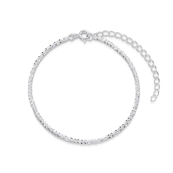 Pulseiras 2023 moda nova cadeia simples de couve -flor S925 pulseira de prata vendendo luminagem de luxo simples pulseira de estilo versátil