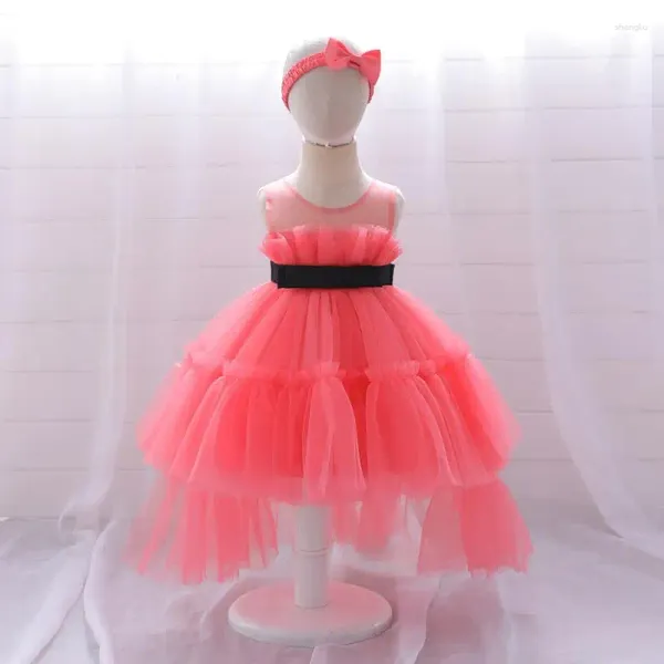 Girl Dresses Summer Sump Annh Baby Mesh Dress Dress Cake Cake Fluffy Swallowtail Festival Walk Performance