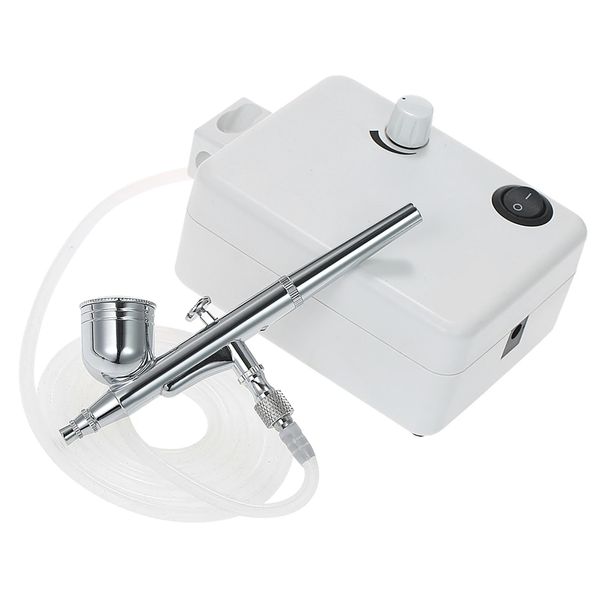 Doppio compressore di aria aerografo set kit di pennello per alimentazione a gravità Sandblaster per art per pittura artistica torta per unghie artigianale 240408