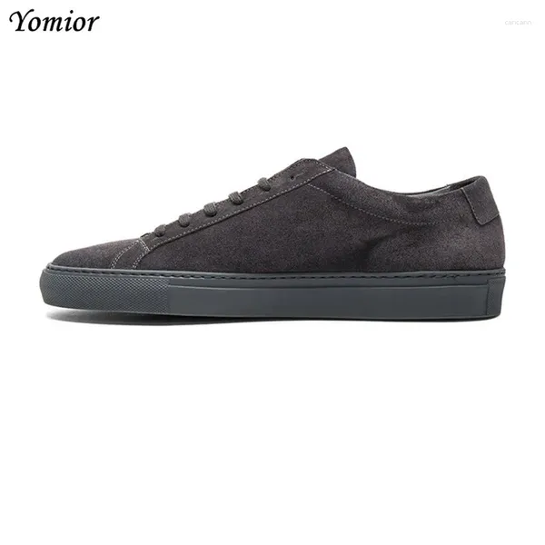 Scarpe casual yomior uomini di alta qualità moda autunno comodo vere in pelle formali piatti bianchi sneaker