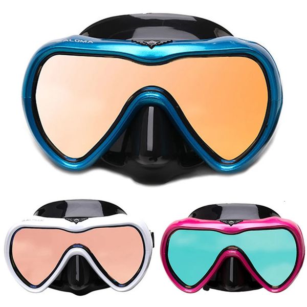 Professionelle Tauchmaske und Schnorcheln Antifogbrillengläser Schwimmen Easy Atem Rohr Equipment 240407