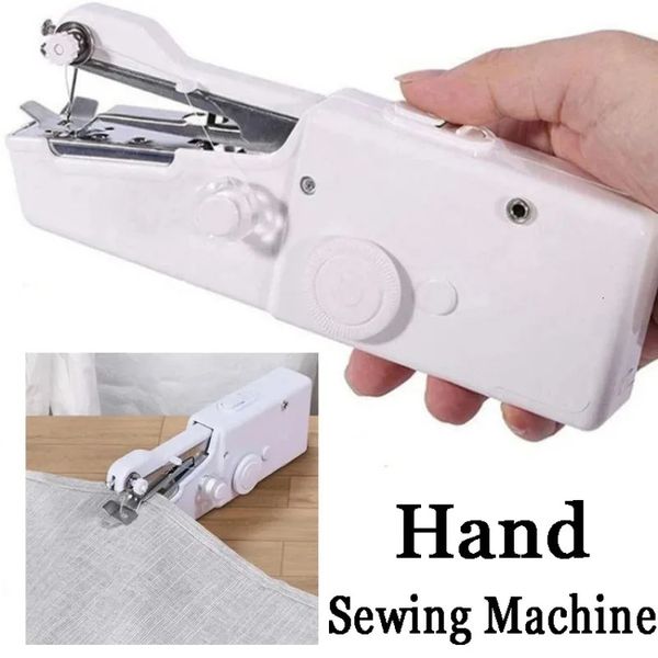 Mini tragbare Handnähmaschine Schnellhandy Stitch Sewedlework Schnurlos Kleidung Stoffe Home Electric Sewing Machine 240418