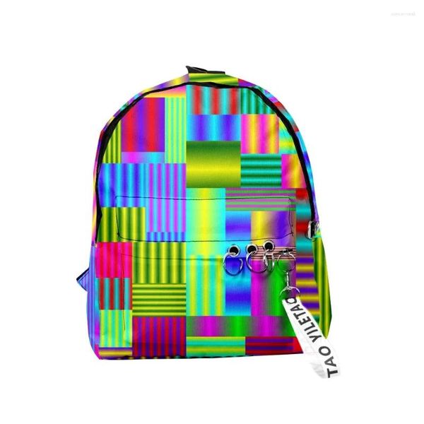 Backpack Youth Geometry School Bags Notebook Backpacks Boys/Girls Print 3D PRIMEIRA OXFORD CHEIL CHEIL CHENT Small Travel
