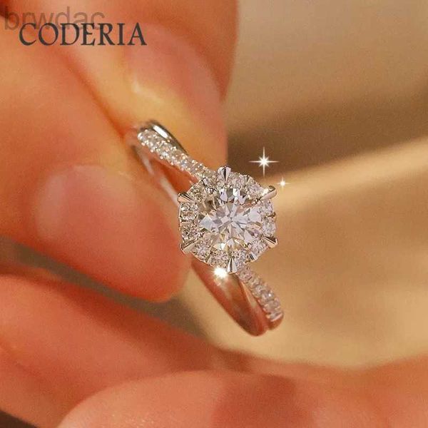 Кольцо для пасьянса Серебро S925 Женщины Кольцо 0,5-1 CT Moissanite Twisted Arm Swedding Comment Congrate Corn