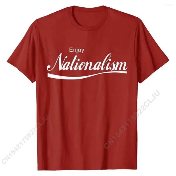 Ternos masculinos A1218 Aproveite a camiseta nacionalista nacionalista Funny Slim Fit Tshirts Cotton Male Tops Camisa