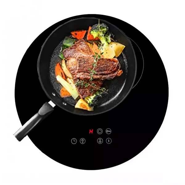 Cooktop in ceramica Cooktop 220 V Burner singoli, piastre calde touchscreen a LED per la cottura con timer