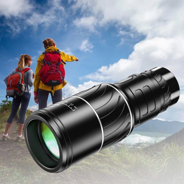 Telescópios Apexel 16x52 HD Monocular portátil Dual Foco 66/8000m Optics Zoom Telescópio Bak4 Prism Scope Compact para adultos Camping