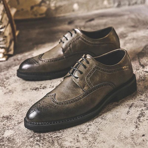Casual Schuhe hochwertige klassische Männer Penny Fahren Mode männlich komfortable britische Brogues Lederkleid