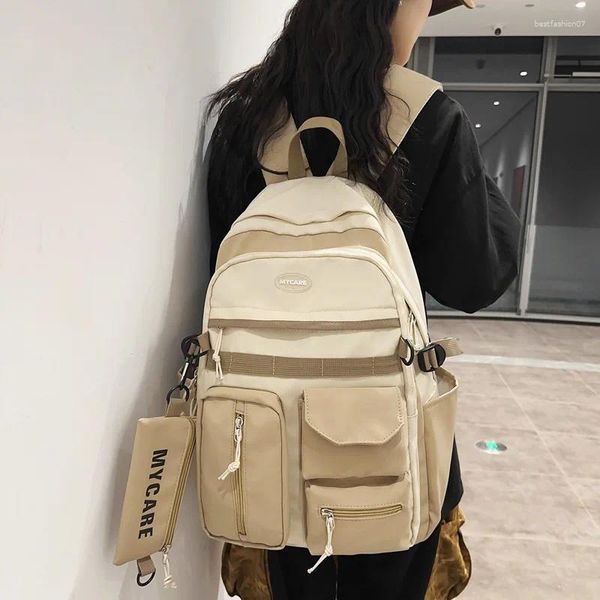 Backpack Fashion Teenager Bookbag für High School Girls Boys Bag Nylon Schwarze Qualität Frauen Laptop Mochila